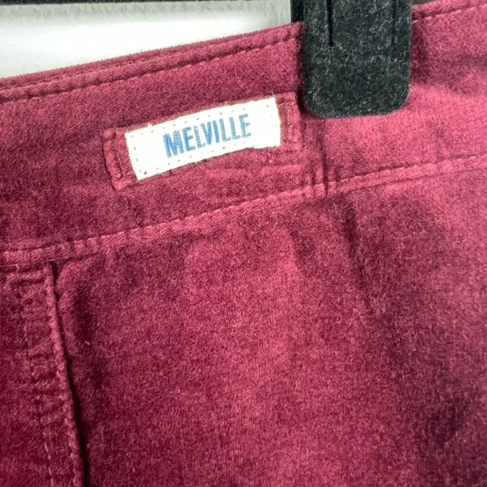 Brandy Melville Velour Snap Front Mini Skirt Burgundy Stretch Women's Sz Medium - Picture 6 of 8